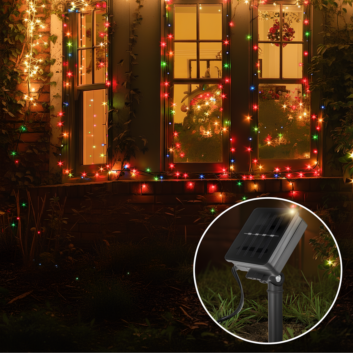 Tira de Luces con Panel Solar-10MT