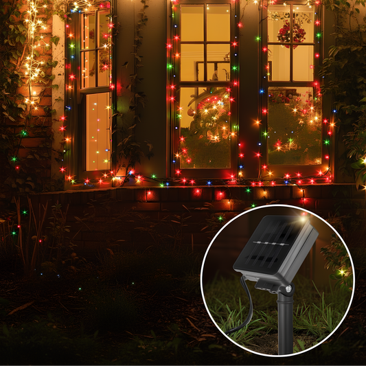 Tira de Luces con Panel Solar-10MT