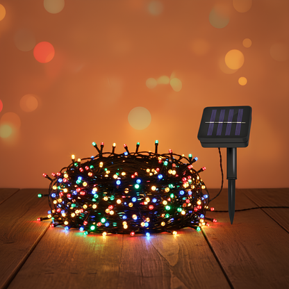 Cascada de Luces con Panel Solar-100 Focos